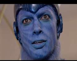It took near about two hours to him and the co-stars Damon Wayans and Jim Carrey to dress like an alien in the film  <b>Earth Girls Are Easy</b>. They